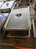 (2) Stainless Serving Pans w/ Lids