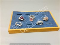 5 Sterling rings- various styles