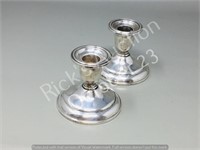Birks Sterling candle holders- pair