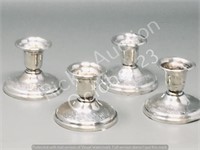 Birks Sterling candle holders w/ chasing-2pr.