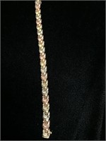 14 K Tri Colored Gold Bracelet