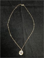 14 K Floating Diamond Necklace