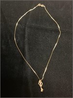 Gold and Diamond Pendant Necklace
