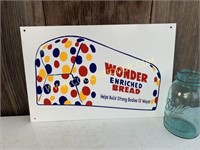 Retro style tin Wonder Bread sign