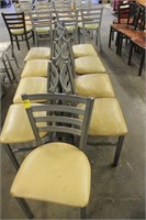 9 Metal Frame Padded Seat Chairs