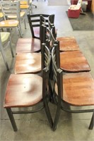 7 Metal Frame Wooden Seats