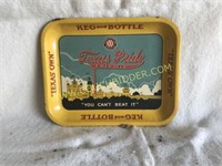 Rare 1940's Texas Pride Beer Tray - Good Shape