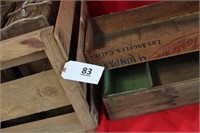 Old sewing machine drawers & wooded boxes