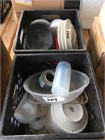 (2) Crates Misc Dishware