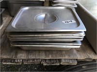 (8) Stainless Pans w/ 2 Lids
