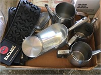Box: Straws, jar, misc stainless, scoops