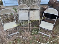 16 vintage small metal folding chairs