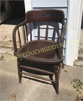 Oak saloon style oak chair