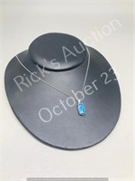 .925 silver pendant w/ blue opal