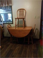 Oak Drop Leaf Table & Chairs