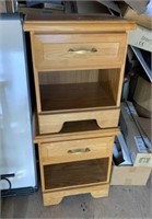 Pair of Side Tables With Storage Drawer