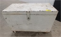Industrial job site box on wheels with socket