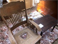 spindle back chair & antique table