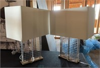 Pair of Geometric Modern Table Lamps