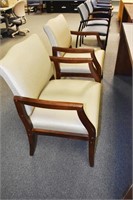 MAHOGANY FRAMED GUEST CHAIRS