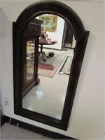 Leather Arched Gothic Mirror
