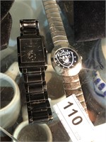 Raiders Watch & Black Fossil Watch