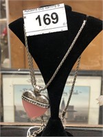 Brighton Necklace W/ Pink Heart Pendant
