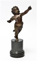 Neoclassical Manner Bronze Cherub Sculpture