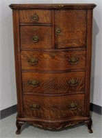 Antique Victorian Quarter Sawn Oak Bonnet Dresser
