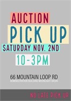 Auction Pick Up | Nov 2nd 10-3pm One Day Only!!