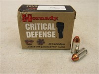 (qty - 20) Hornady Critical Defense .40-
