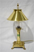 Vintage Brass Electric Table Lamp