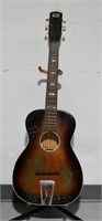 Vtg 1957 Palm Beach Parlor Guitar With Graphics