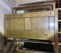 Vintage Wood Dresser Cabinet (Broken  Leg)
