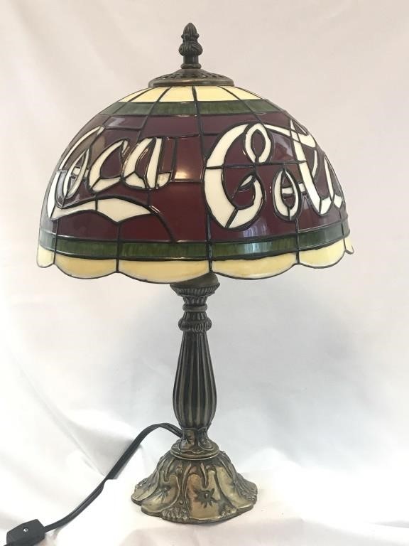 Coca Cola Style Table Lamp 16in, Coca Cola Table Lampshades