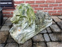 Concrete Lion, reclined, 26" long, 17" tall,