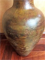 Brown Glazed Plaster Urn