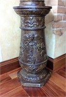 Cast Iron Urn with lotus leaf bowl