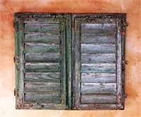 Pair of  Storm Shutters Wall Decor