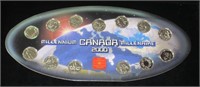 2000 Canadian Millenium Quarters Set (13pcs)