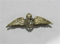 Vintage Sterling RFC WWII Sweetheart Wings Pin