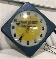 Metal Clock. Hardt Agency INC South Haven, Mich.