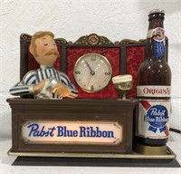 Pabst Blue Ribbon lighted clock