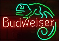 Budwieser neon beer advertisement