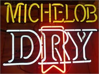 Michelob dry neon beer advertisement