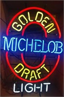 Michelob light golden draft neon beer