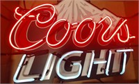 Coors light neon beer advertisement
