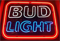Bud light neon beer advertisement
