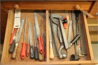 drawer lot to include asstd. rasps & files