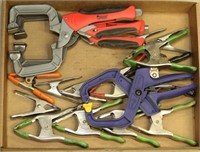 flat lot of asstd. squeeze clamps